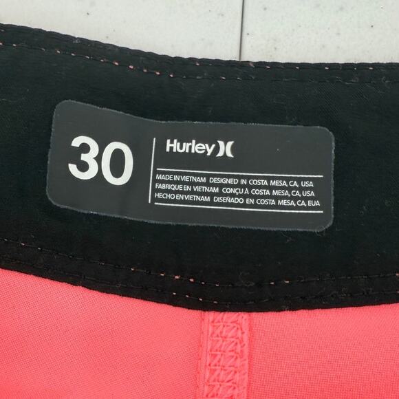 NWT Hurley One And Only 20" Board Shorts Crossdye Neon Pink Men's Size 30 - Picture 5 of 11